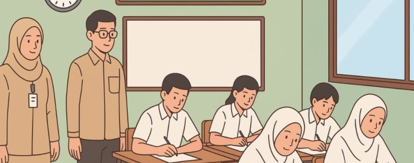 Guru MTsN 1 Kerinci Jalankan Tugas Pengawasan Ujian dengan Tenang dan Penuh Tanggung Jawab